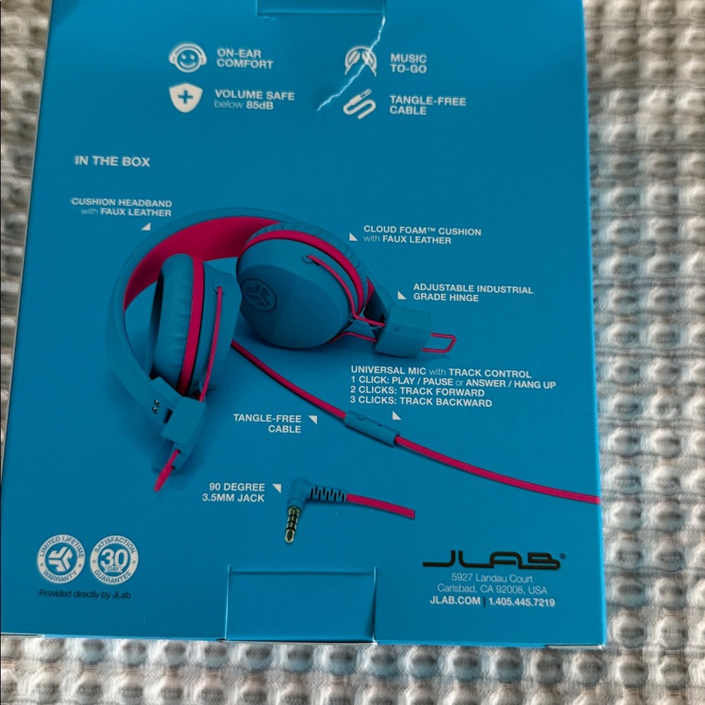 JLab JBuddies Studio On-Ear Kids Headphones - Vibrant Blue - Picture 2 of 2